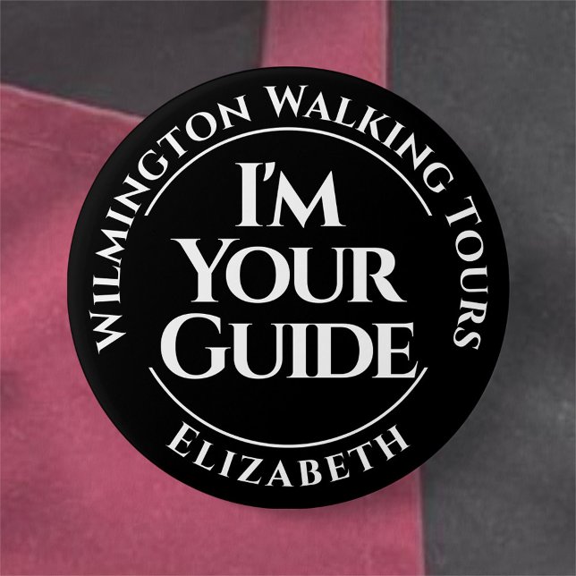 Bóton Redondo 7.62cm Botão de Crachá do Guia Turístico Oficial (Criador carregado)