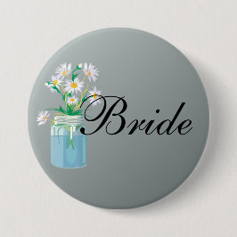 Bóton Redondo 7.62cm Botão de Daisies de Verão