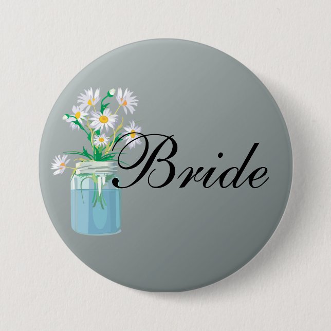 Bóton Redondo 7.62cm Botão de Daisies de Verão (Frente)