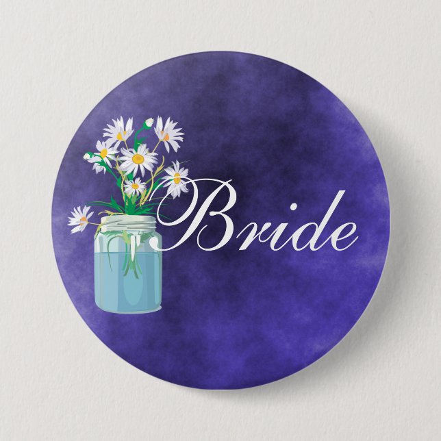 Bóton Redondo 7.62cm Botão de Daisies de Verão (Frente)