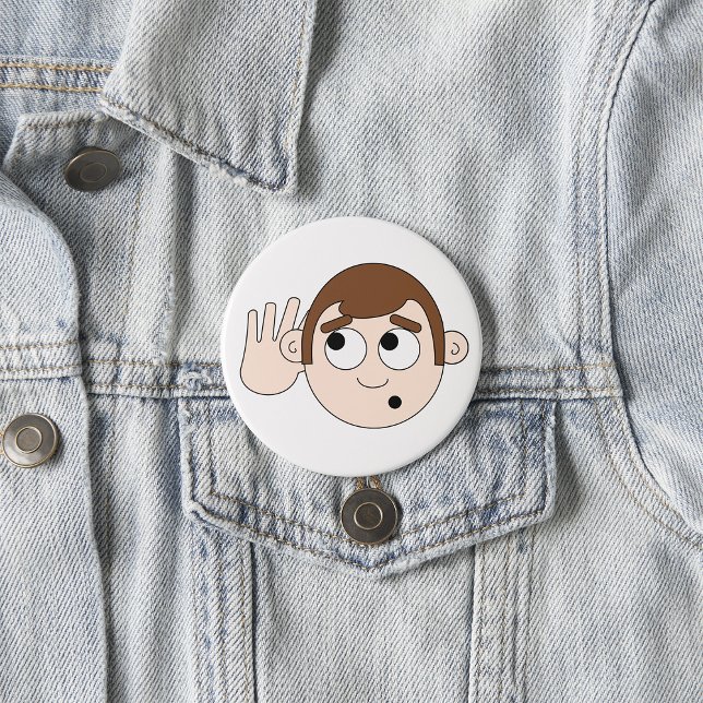 Bóton Redondo 7.62cm Botão de Escuta (Criador carregado)