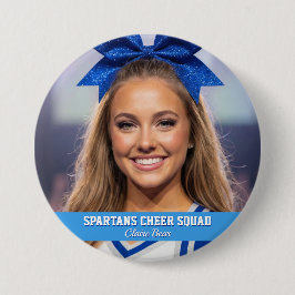Bóton Redondo 7.62cm Botão de Foto de Cheerleader Personalizado Espírit