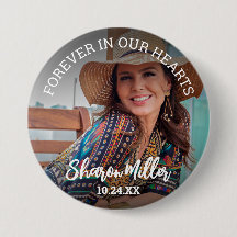 Botão de Foto de Lembrança 'Para Sempre em Nossos 