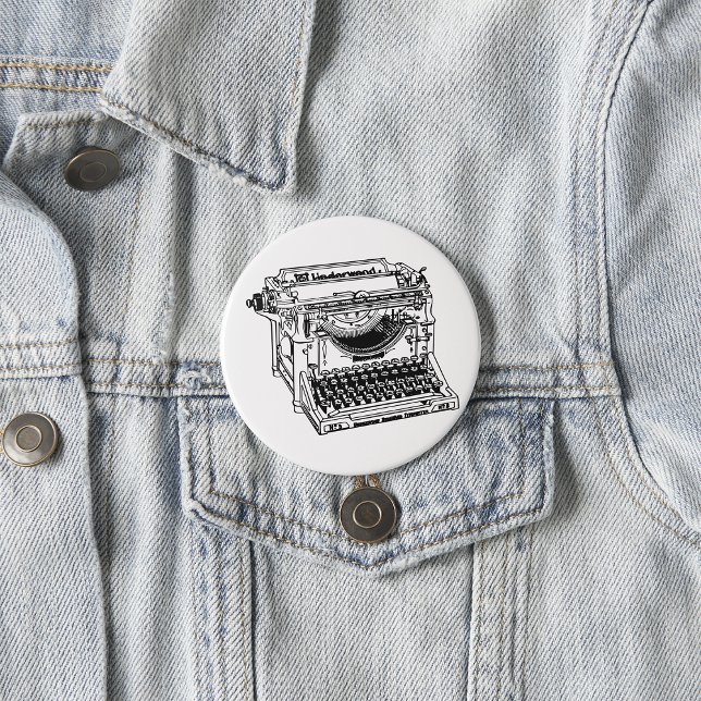 Bóton Redondo 7.62cm Botão de Máquina de Digitalização Antiga (Criador carregado)