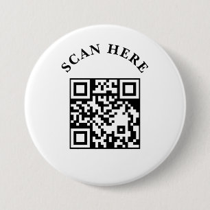 Bóton Redondo 7.62cm Botão de Marketing de Código QR de Negócios Person