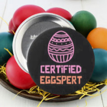 Botão de Páscoa Eggspert Certificado