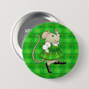 BÓTON REDONDO 7.62CM BOTÃO DE PINO REDONDO IRISH JIG MOUSE