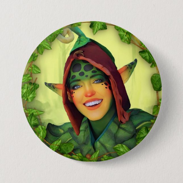 Bóton Redondo 7.62cm Botão de Projeção de Perfil (Frente)