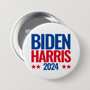 Bóton Redondo 7.62cm botão de reeleição de joe biden kamala harris 2024