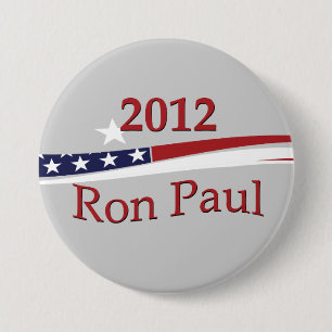 Bóton Redondo 7.62cm Botão de Ron Paul/Pin