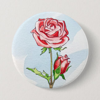 Bóton Redondo 7.62cm Botão de Rosa