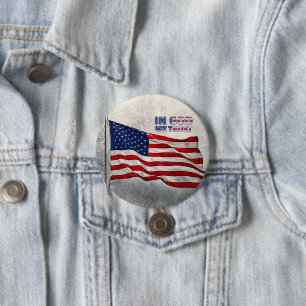 Bóton Redondo 7.62cm Botão de Sinalizador Americano