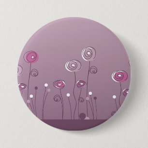 Bóton Redondo 7.62cm Botão de Verão Roxo