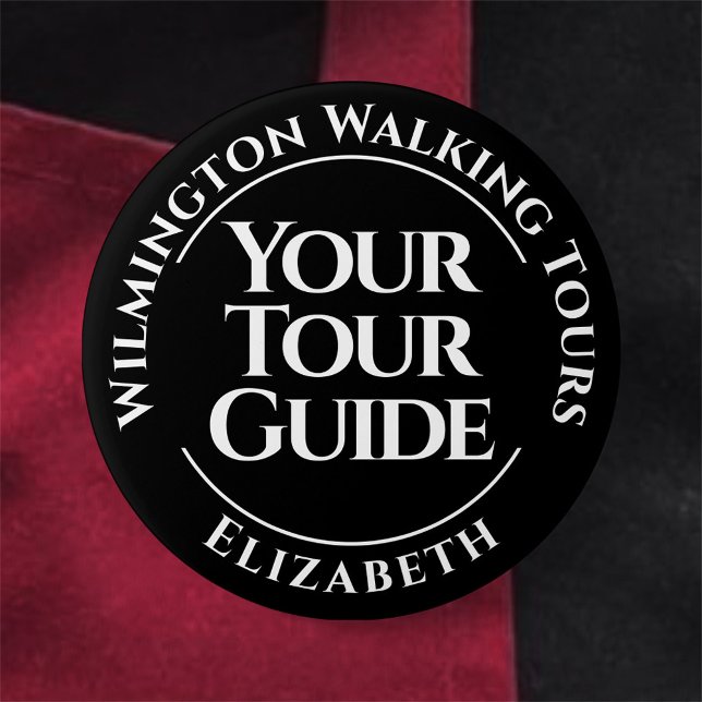 Bóton Redondo 7.62cm Botão do Crachá do Guia de Tour (Criador carregado)