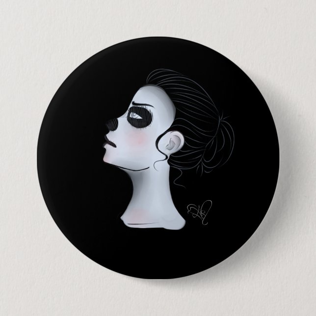 Bóton Redondo 7.62cm Botão do diabo (Frente)