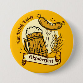Bóton Redondo 7.62cm Botão do Festival de Cerveja Oktoberfest