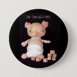 Bóton Redondo 7.62cm Botão do leitão de janeiro Shackelford