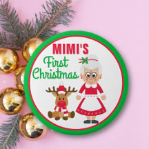 botão do primeiro Natal da Mimi