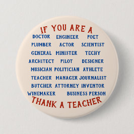 Bóton Redondo 7.62cm Botão do professor