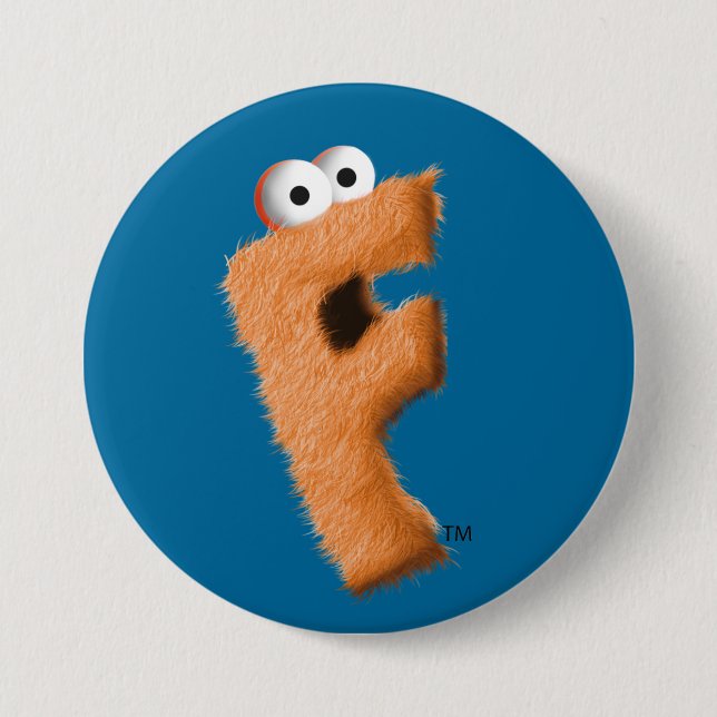 Bóton Redondo 7.62cm Botão do sacudir (azul)! (Frente)