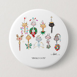 Bóton Redondo 7.62cm Botão dos GATOS do TINIR