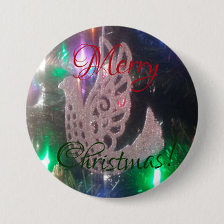 Bóton Redondo 7.62cm Botão Feliz de Natal