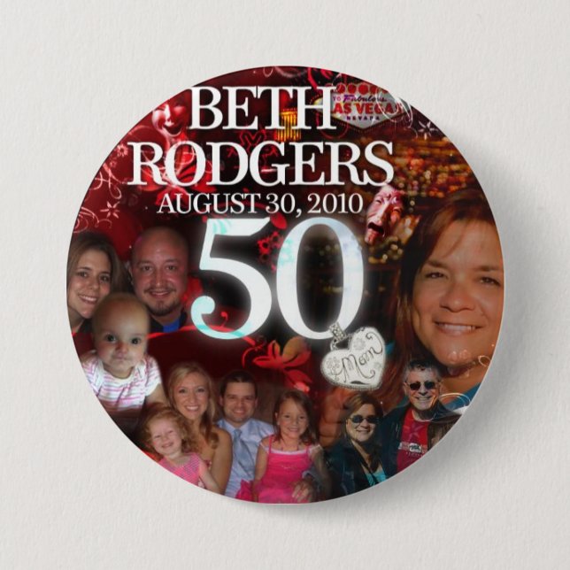 Bóton Redondo 7.62cm botão gráfico (Frente)