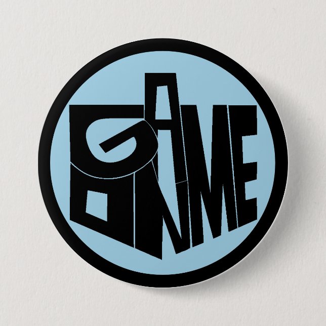 Bóton Redondo 7.62cm Botão Hanukkah, Jogo no Sonho Negro (Frente)