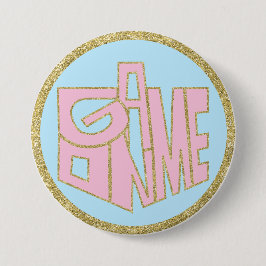 Bóton Redondo 7.62cm Botão Hanukkah, Jogo no Sonho Rosa