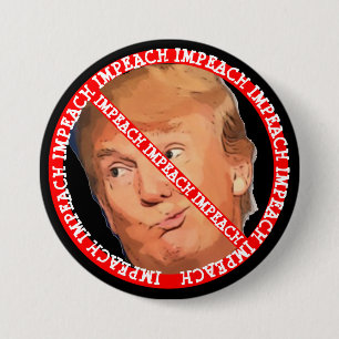 Bóton Redondo 7.62cm Botão Impeach Donald Trump
