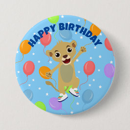 Bóton Redondo 7.62cm Botão Leão Pequeno