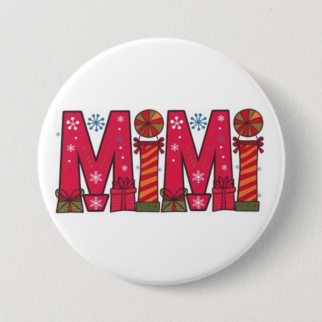 Bóton Redondo 7.62cm Botão MiMi (Frente)