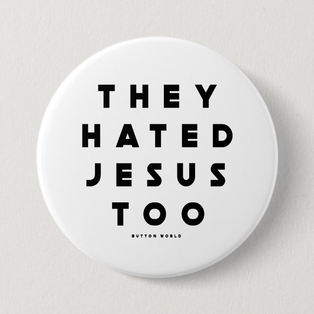 Bóton Redondo 7.62cm Botão Odiar (Frente)