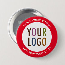 Botão Personalizado de Pinback com Logotipo da Emp