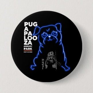 Bóton Redondo 7.62cm Botão Pugapaloza Asbury Park 2022