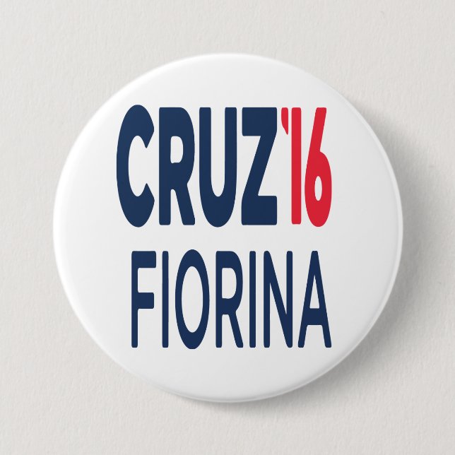 Bóton Redondo 7.62cm Botão redondo de Ted Cruz Carly Fiorina 2016 (Frente)