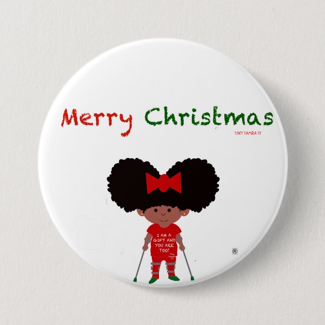 Bóton Redondo 7.62cm Botão redondo, grande, 3 polegadas (Frente)