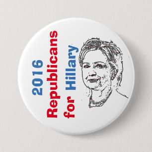 Bóton Redondo 7.62cm Botão Republicanos para Hillary