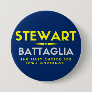 Bóton Redondo 7.62cm Botão rick Stewart para Iowa Governador