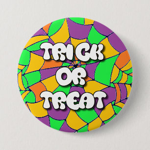 Bóton Redondo 7.62cm Botão Trick or Tratat Halloween
