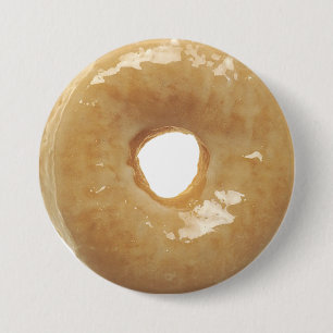 Bóton Redondo 7.62cm Botão vitrificado engraçado da filhós da rosqui