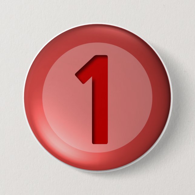 Bóton Redondo 7.62cm Botões de Bola de Uma Sleek (Frente)