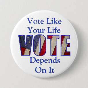 Bóton Redondo 7.62cm Botões de Votação