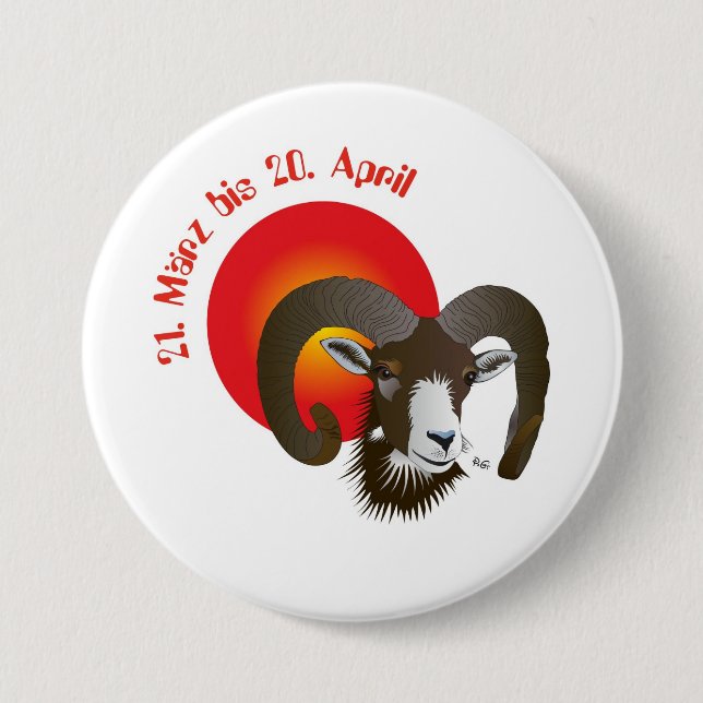 Bóton Redondo 7.62cm Botões do Widder (Frente)