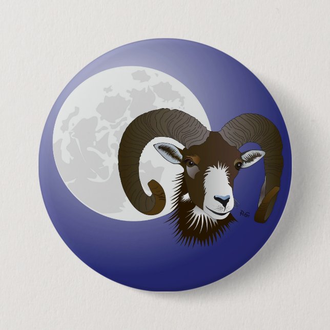 Bóton Redondo 7.62cm Botões do Widder (Frente)