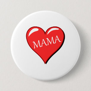 Bóton Redondo 7.62cm Botões e patches do coração do dia das mães