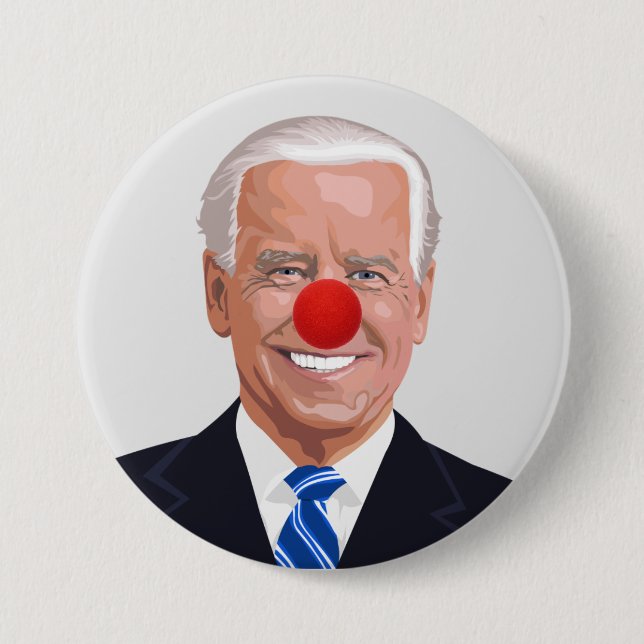 BÓTON REDONDO 7.62CM BOTÕES JOE BIDEN CLOWN (Frente)