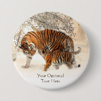 Botões personalizados dos Tigres de inverno