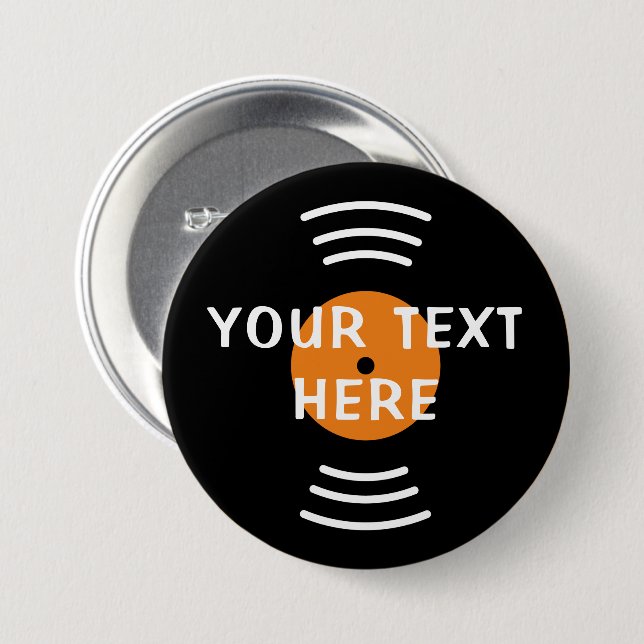 Bóton Redondo 7.62cm Botões personalizados para gravação de música rock (Frente & Verso)