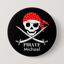 BÓTON REDONDO 7.62CM BOTÕES PIRATAS - PERSONALIZAR - COLEÇÃO